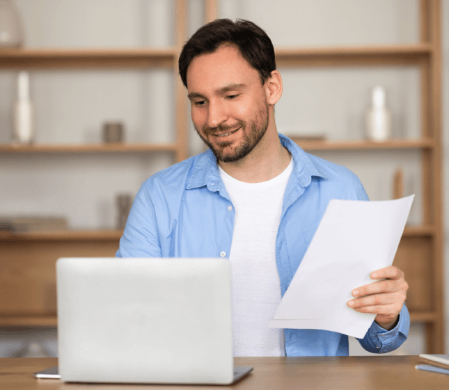 A client submits official papers online for Spanish Translation Services in Iowa, ordering certified delivery with a clear.